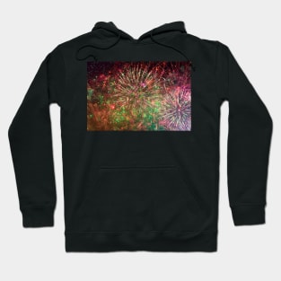 Colorful fireworks against dark sky Hoodie